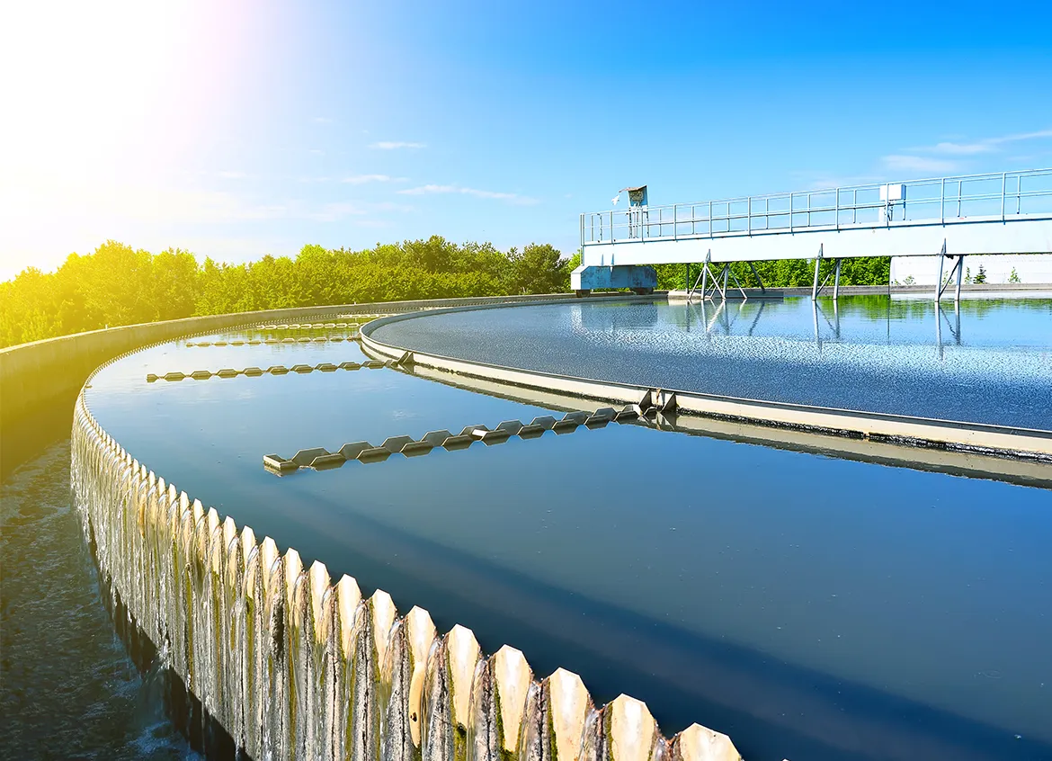 A water treatment plant.