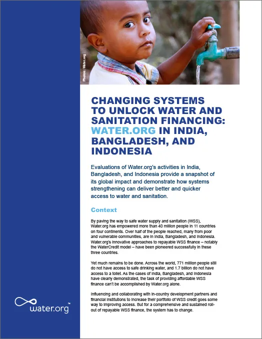 Changing systems to unlock water and sanitation financing thumbnail